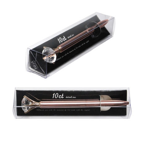 クリスタルのダイヤモチーフ】10ct ボールペン / コッパーゴールド