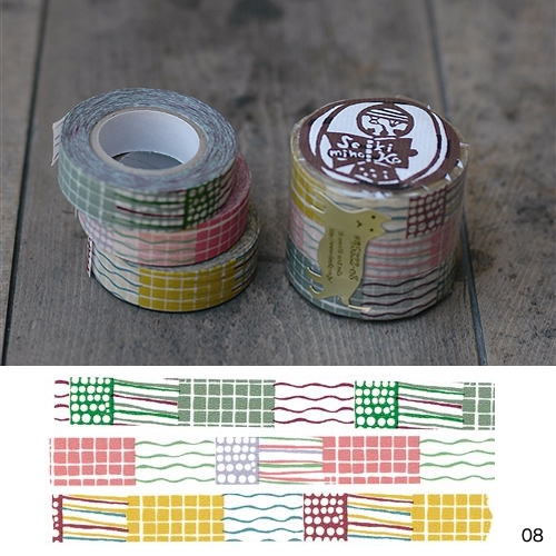関美穂子デザインの和紙を使用したマスキングテープ