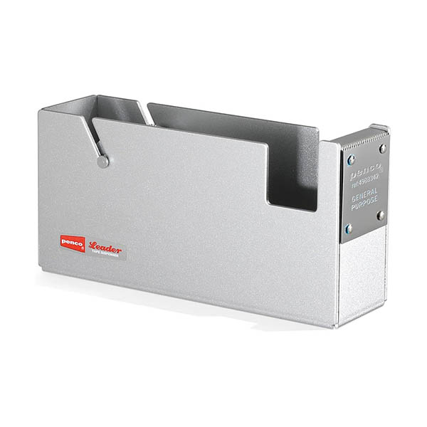 シンプルで、無骨なスチール製のテープディスペンサー。