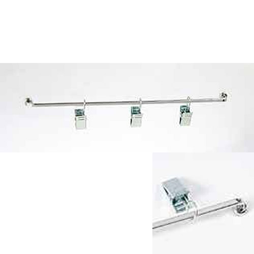 マグネット付きのバーにメモクリップ3個をセット。