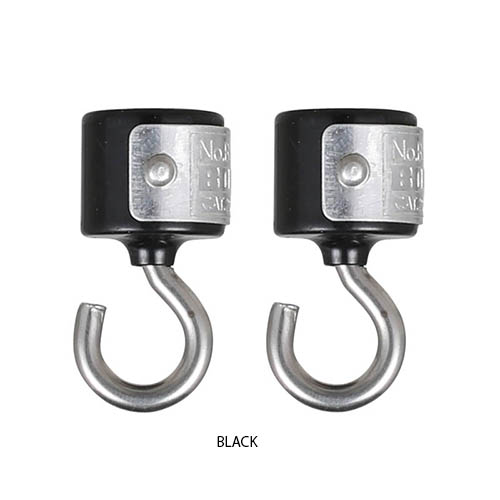 頑固な強力マグネットに、タフなデザインのプレートを配したフック。