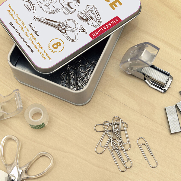 8種のミニステーショナリーが入ったキット。