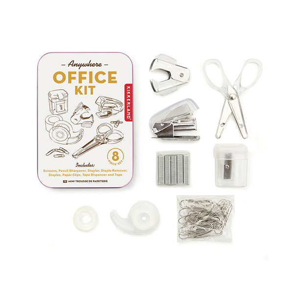 8種のミニステーショナリーが入ったキット。