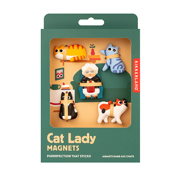 猫への愛をたっぷり感じられるマグネット5 個セット。