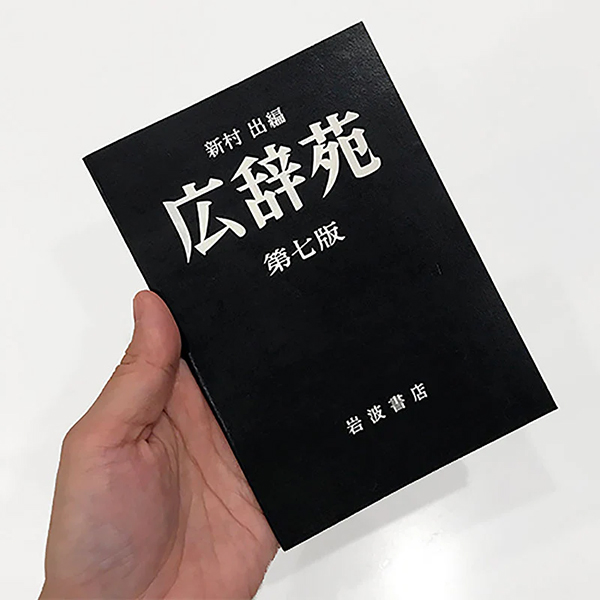 広辞苑の表紙デザインのミニノートです。