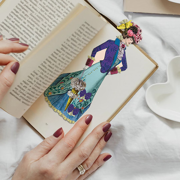 歴史的名画をモチーフにしたブックマーク（しおり）。