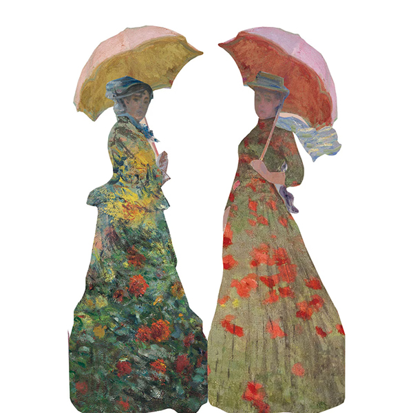 歴史的名画をモチーフにしたブックマーク（しおり）。