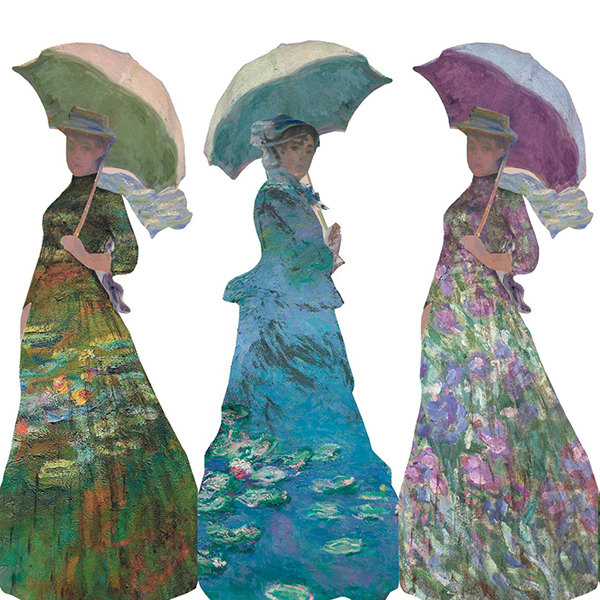 歴史的名画をモチーフにしたブックマーク（しおり）。