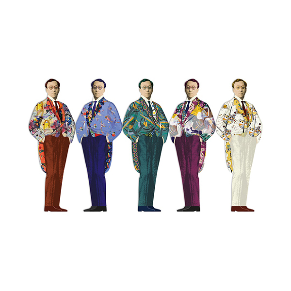 アートをモチーフにしたブックマーク（しおり）。