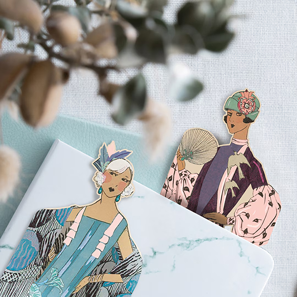 アートをモチーフにしたブックマーク（しおり）。