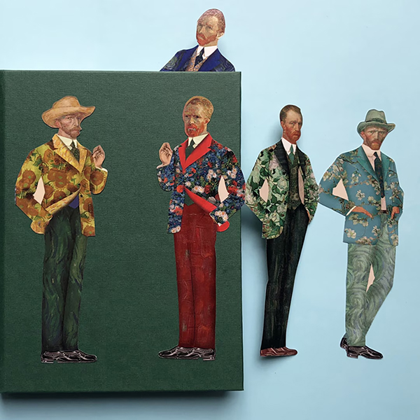 アートをモチーフにしたブックマーク（しおり）。