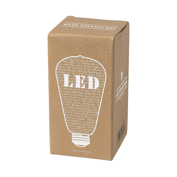 省エネ普及により、すでにスタンダードになっているLED電球をオリジナルパッケージで製作。