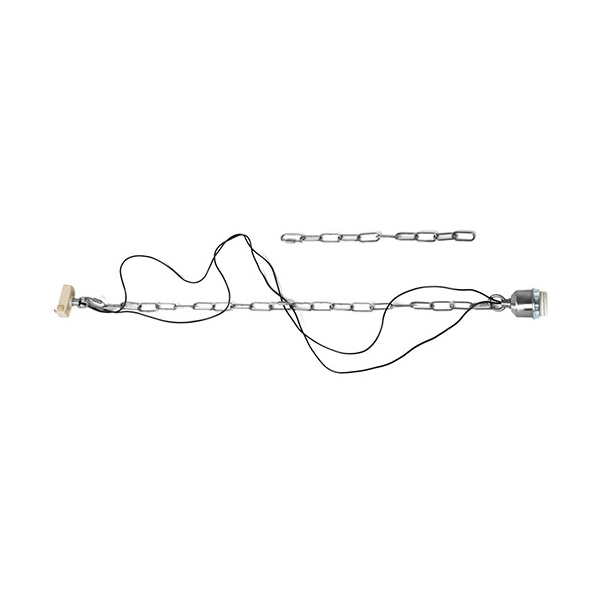 シンプルな無垢木材と異素材のスチールチェーンを使用したデザイン性の高いソケット