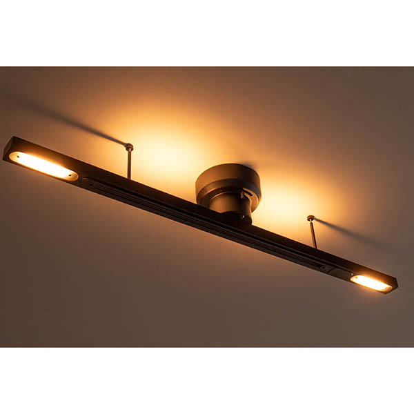 工事不要で簡単に取り付けられる照明用ダクトレール。