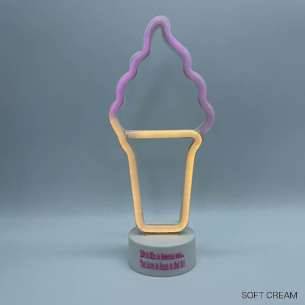 80’s の雰囲気のアイスキャンディとソフトクリームのLED NEON LIGHT。