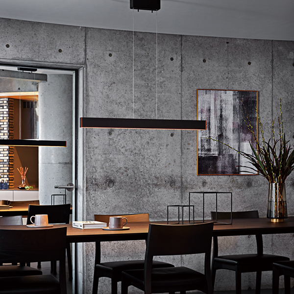 空間を切り取ったような凛とした佇まいのLEDペンダント照明