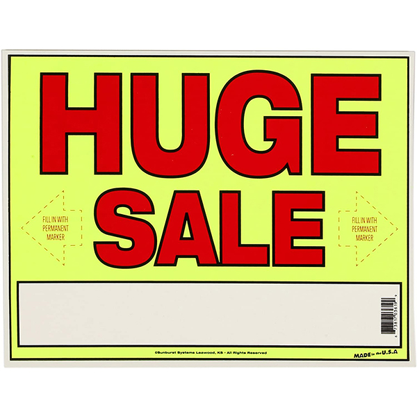 遠くからでもよく分かるカラーのアメリカンなメッセージボード。