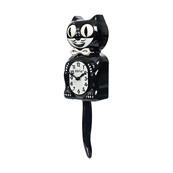 目をキョロキョロと動かし尻尾をフリフリと人々の幸せを見守り時を刻んできたキットキャットクロック