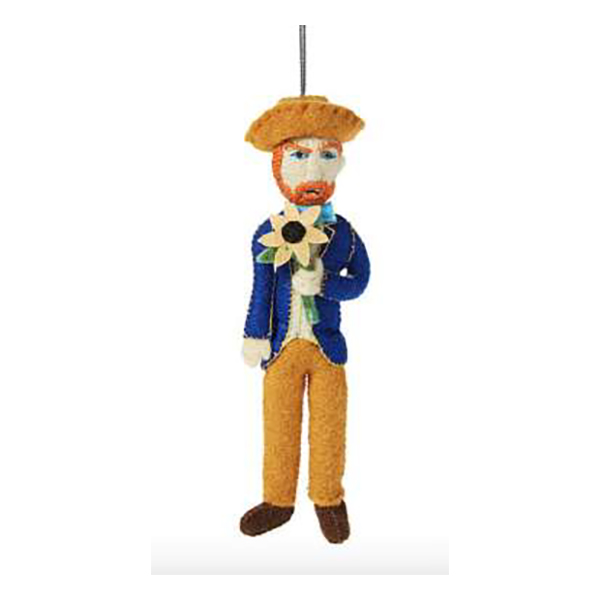 世界的有名アーティストのフェルトオーナメント。