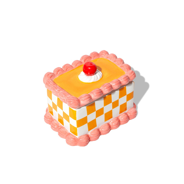 パンケーキをモチーフとしたスイートなテイストの小物入れ。