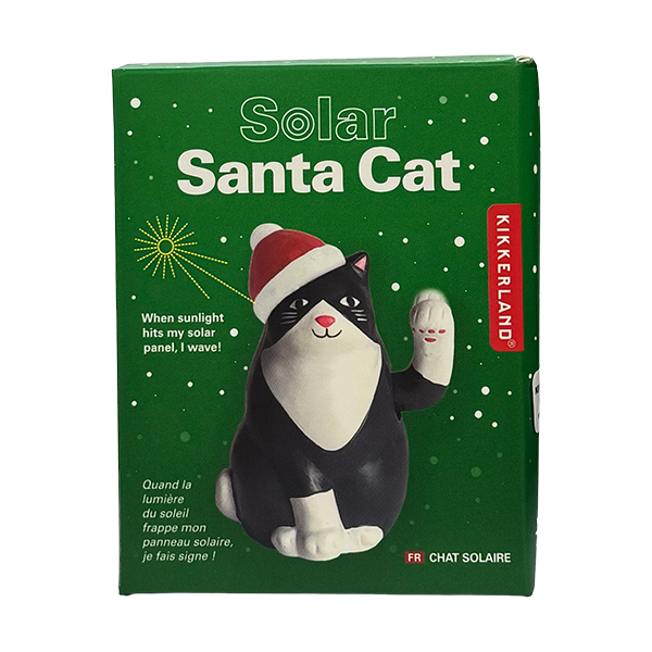 クリスマスのオブジェにお勧めのサンタキャットの置物（人形）です。