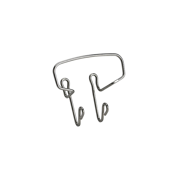 ミニマルなステンレススチール製の壁掛けフック。