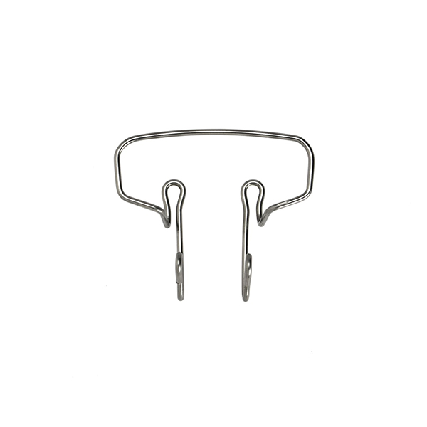 ミニマルなステンレススチール製の壁掛けフック。