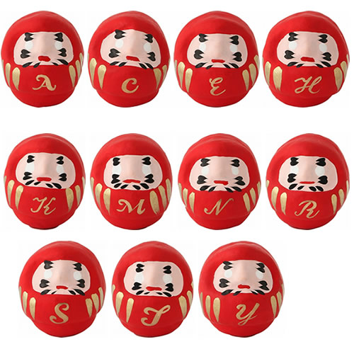 日本の縁起物イニシャルだるま