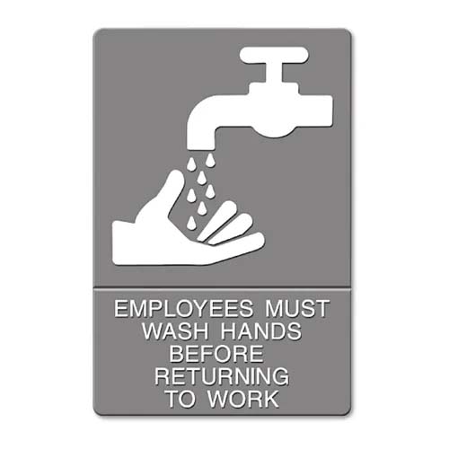 手洗いプレートサイン。