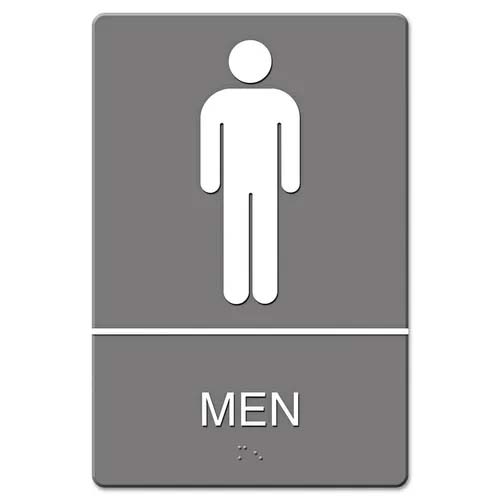 MEN RESTROOM（男性用トイレ）サイン。