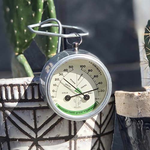 植物が大好きなあの人に贈ったらきっと笑顔になる、そんな温湿度計。