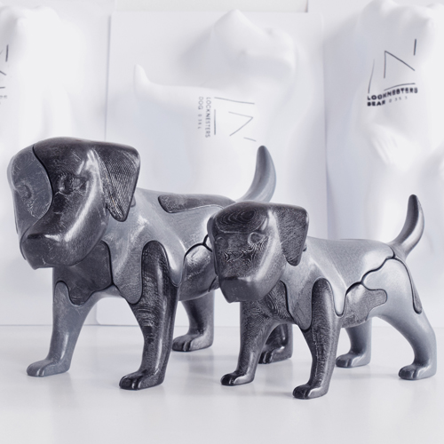 3Dパズルドッグ。