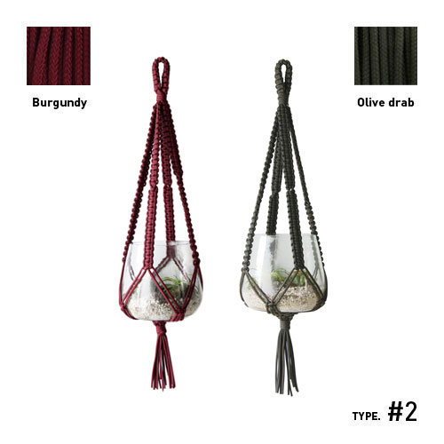 マクラメ編みプラントハンガーをUSメイド、