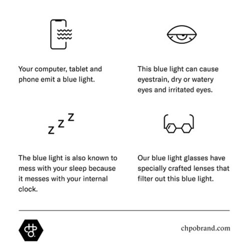 CHPO発のBlue Light Glasses（ブルーライトグラス）。
