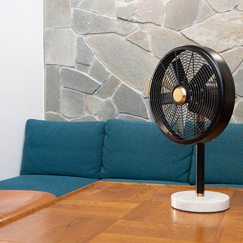 インテリアに特化したデザインのDCモーターファン。