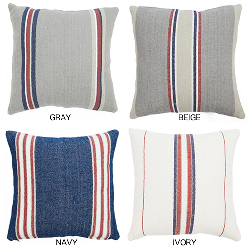 ザラ感の心地よい厚手コットン製のクッションカバー。