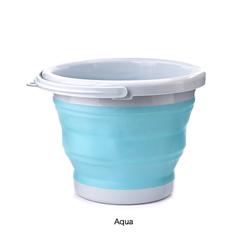 シリコン製折りたたみバケツ。