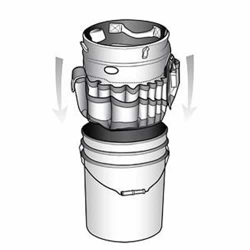 ５ガロンバケツに対応した収納ポケット