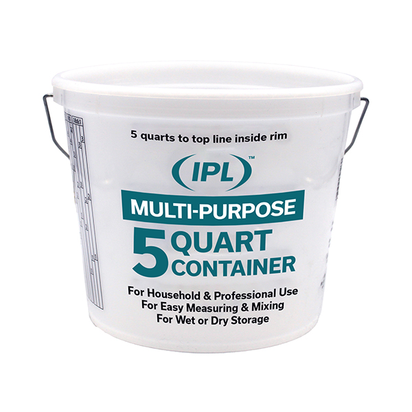 目盛がついてマルチにつかえる樹脂製5クォートバケット