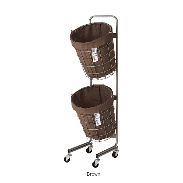 WIRE ARTS & PRO ランドリーラウンドバスケット ダブル(2段)25L