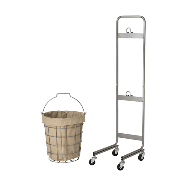 ワイヤーとファブリックを合わせたランドリーストレージシリーズ。