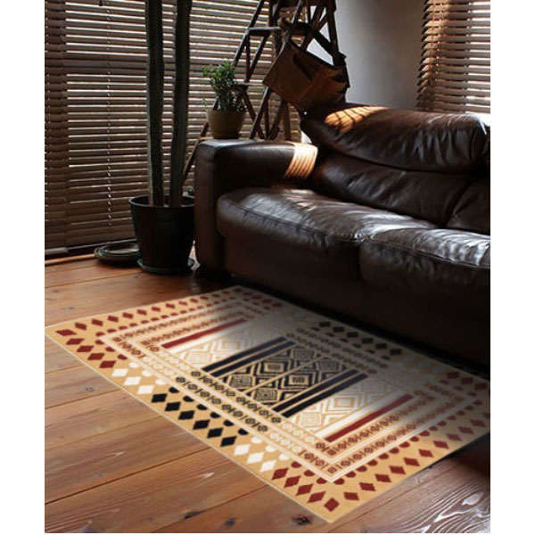 ウィルトン織りのラグマット。