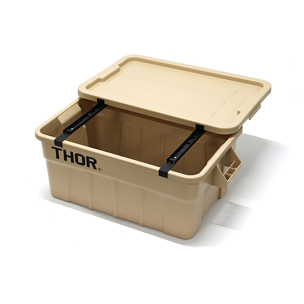 テーブル使いしたまま中の物を出し入れすることができるTHOR Large Totes 53L・75L専用スライドレール。