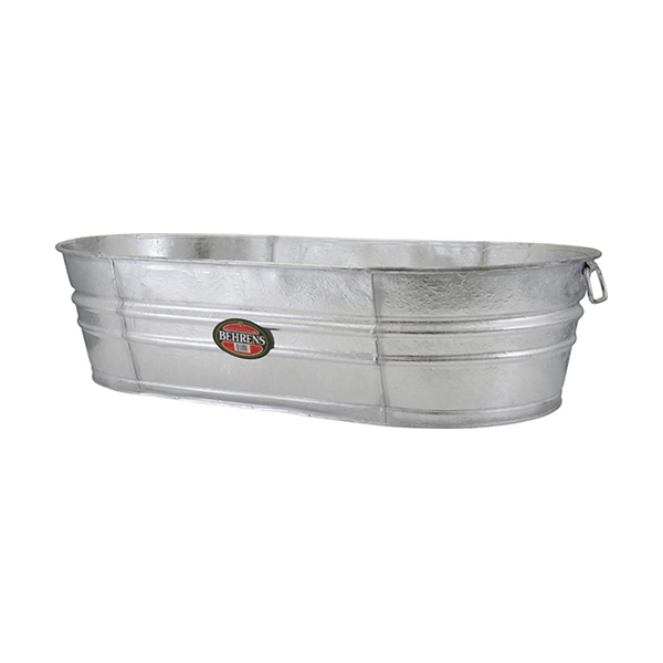 屋外での使用にも適し耐久性と強度に優れたスチール製タブ。