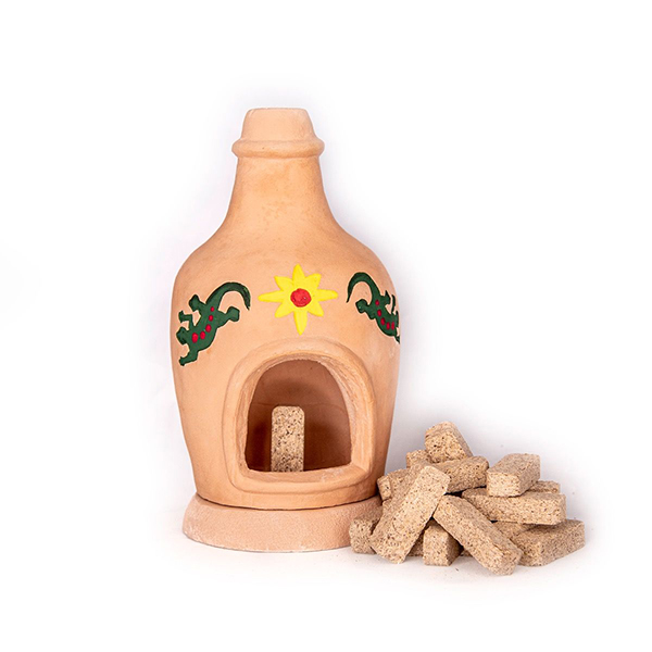 松の天然木製のお香付き香炉