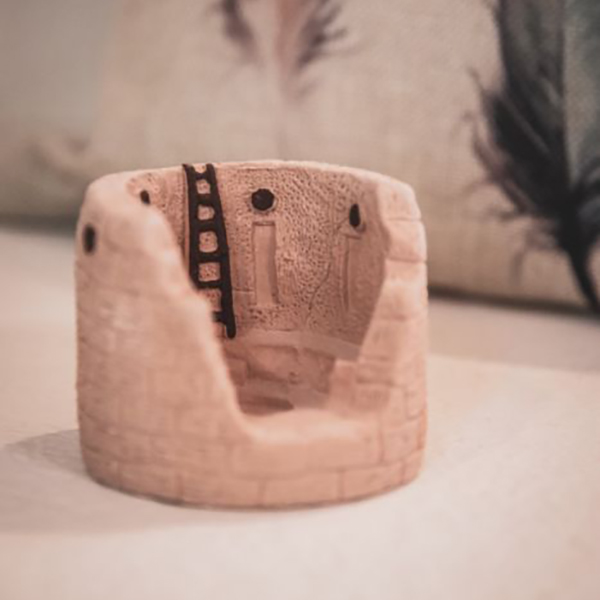 松の天然木製のお香の小さなパッケージ付き香炉