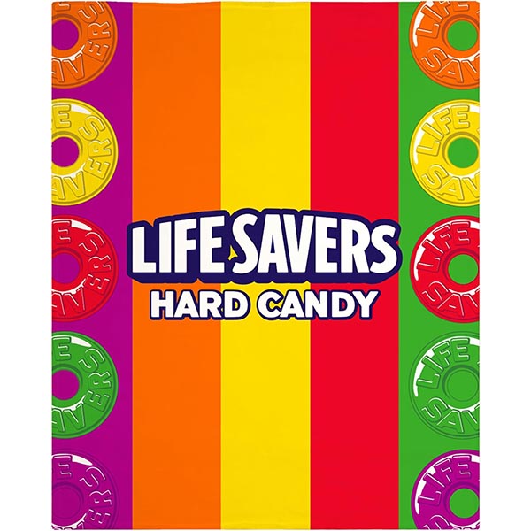 ライフセーバーズ公式ライセンスのフリースブランケット。