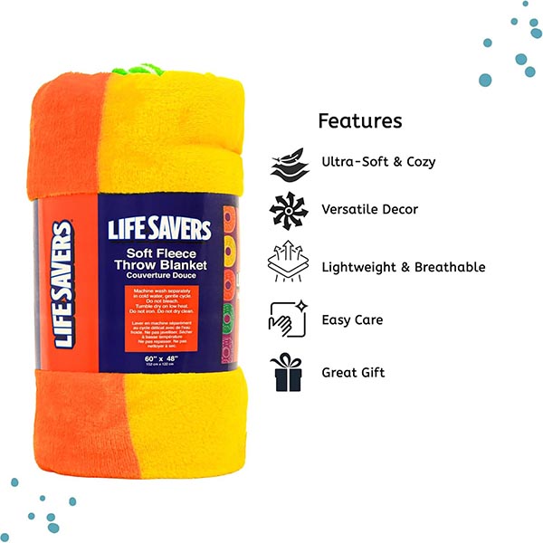 ライフセーバーズ公式ライセンスのフリースブランケット。