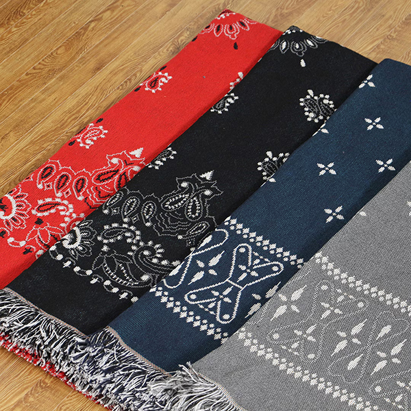 70～80年代に見られたクロス柄を取り入れた、大判サイズのスローケット。