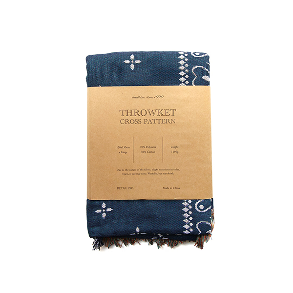 70～80年代に見られたクロス柄を取り入れた、大判サイズのスローケット。